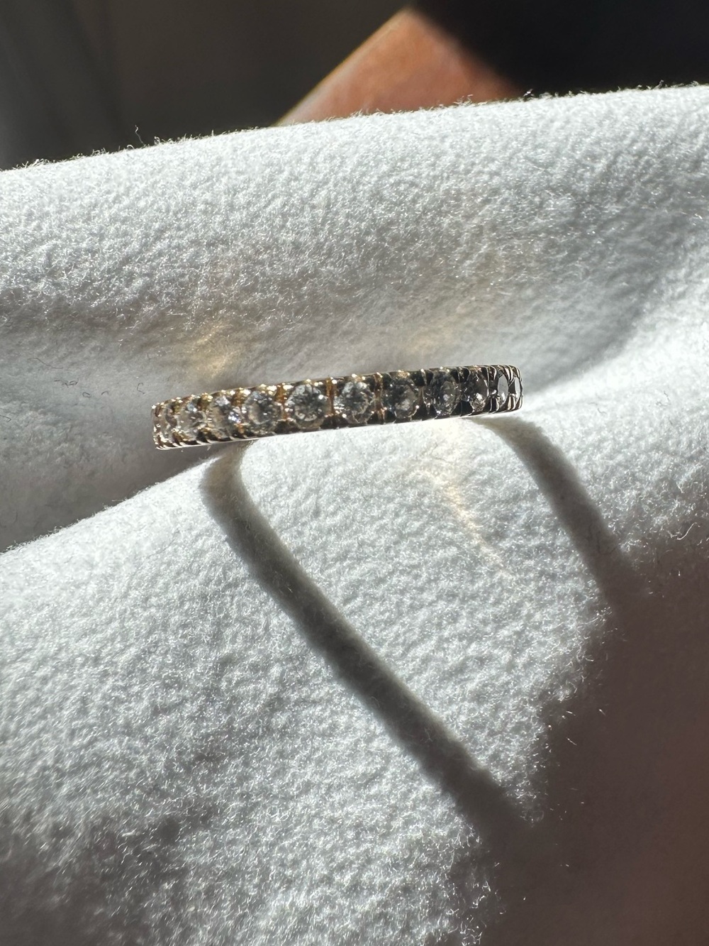 14K Yellow Gold Lab Grown Diamond Eternity Band